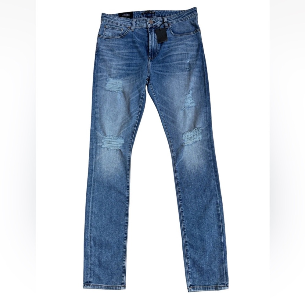 Monfrere Greyson Barcelona Distressed Skinny Men’s Jeans Sz 36x34